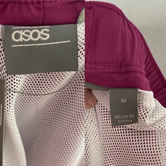 NWT ASOS Activewear Shorts Magenta Pull On Gym Walking Running Athleisure Size M - Picture 8 of 10